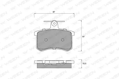 Комплект тормозных колодок WEEN 151-1196