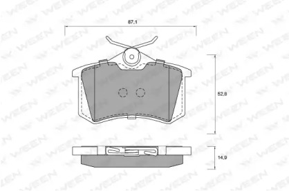Комплект тормозных колодок WEEN 151-1197