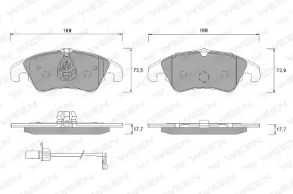 Комплект тормозных колодок WEEN 151-1259