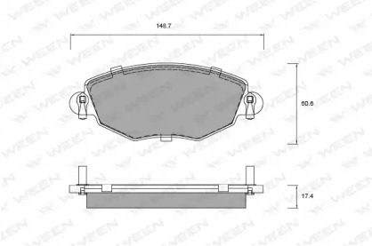 Комплект тормозных колодок WEEN 151-1293