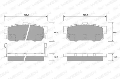 Комплект тормозных колодок WEEN 151-1384