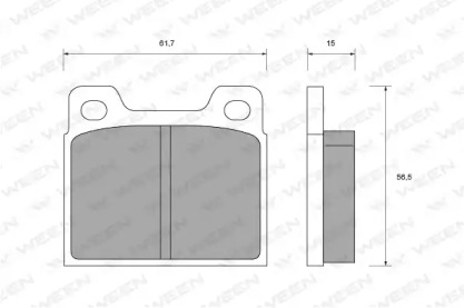 Комплект тормозных колодок WEEN 151-1388