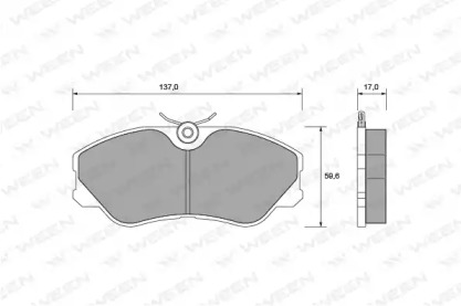 Комплект тормозных колодок WEEN 151-1413