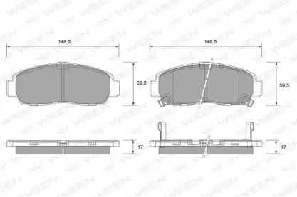 Комплект тормозных колодок WEEN 151-1454