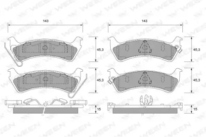 Комплект тормозных колодок WEEN 151-1487