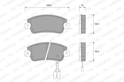 Комплект тормозных колодок WEEN 151-1500
