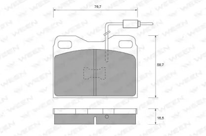 Комплект тормозных колодок WEEN 151-1506