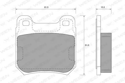 Комплект тормозных колодок WEEN 151-1508