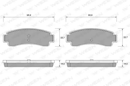 Комплект тормозных колодок WEEN 151-1531