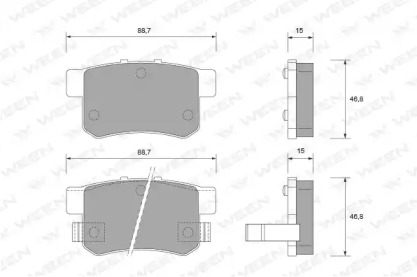 Комплект тормозных колодок WEEN 151-1548