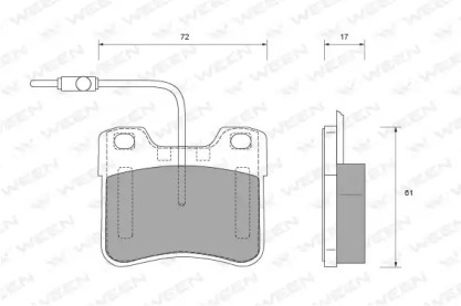 Комплект тормозных колодок WEEN 151-1583