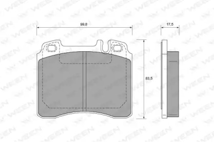 Комплект тормозных колодок WEEN 151-1686