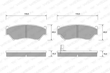 Комплект тормозных колодок WEEN 151-1693