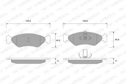 Комплект тормозных колодок WEEN 151-1724