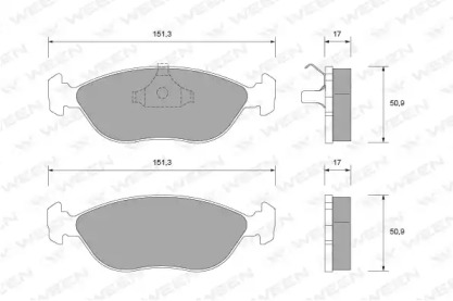 Комплект тормозных колодок WEEN 151-1737