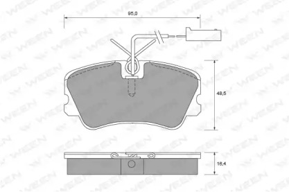 Комплект тормозных колодок WEEN 151-1744