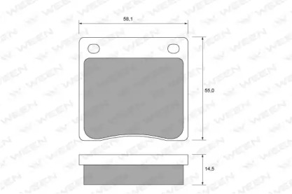 Комплект тормозных колодок WEEN 151-1750