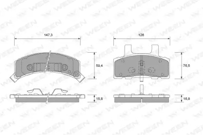 Комплект тормозных колодок WEEN 151-1758