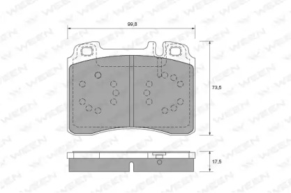 Комплект тормозных колодок WEEN 151-1785