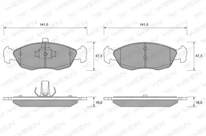 Комплект тормозных колодок WEEN 151-1787