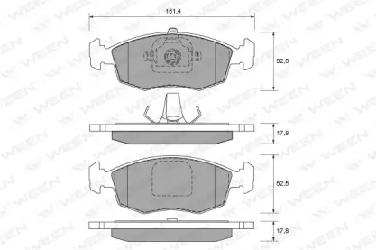 Комплект тормозных колодок WEEN 151-1831