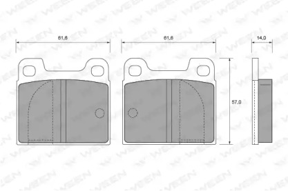 Комплект тормозных колодок WEEN 151-1853