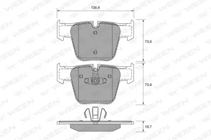Комплект тормозных колодок WEEN 151-1939