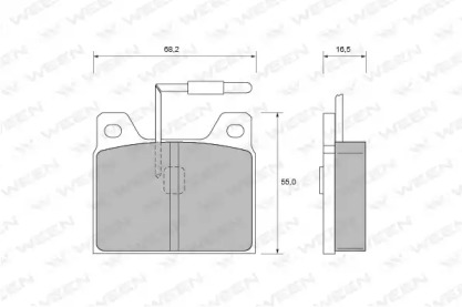 Комплект тормозных колодок WEEN 151-1949