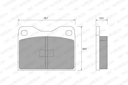 Комплект тормозных колодок WEEN 151-1968
