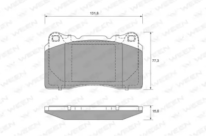 Комплект тормозных колодок WEEN 151-1982