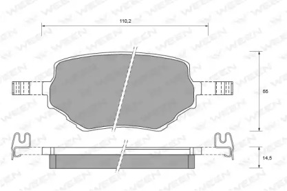 Комплект тормозных колодок WEEN 151-2145