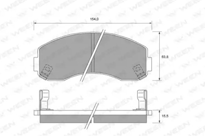 Комплект тормозных колодок WEEN 151-2154