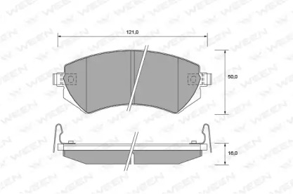 Комплект тормозных колодок WEEN 151-2201