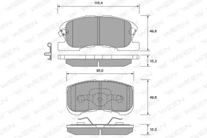 Комплект тормозных колодок WEEN 151-2209