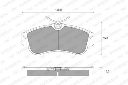 Комплект тормозных колодок WEEN 151-2248