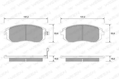 Комплект тормозных колодок WEEN 151-2299