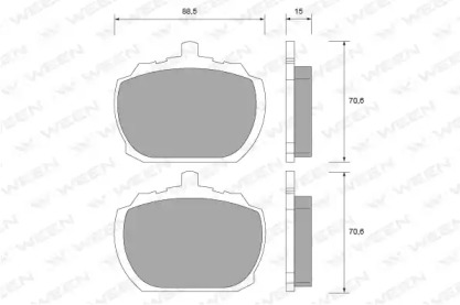 Комплект тормозных колодок WEEN 151-2359