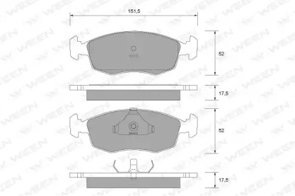 Комплект тормозных колодок WEEN 151-2428