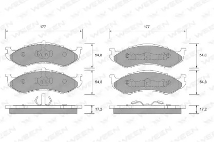 Комплект тормозных колодок WEEN 151-2492