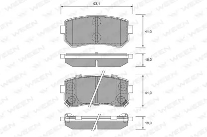 Комплект тормозных колодок WEEN 151-2581