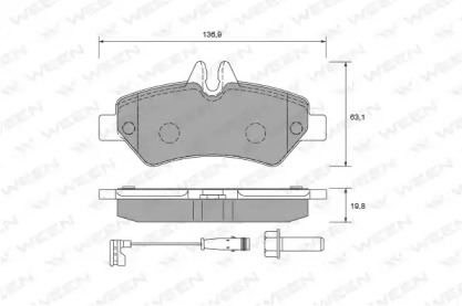 Комплект тормозных колодок WEEN 151-2635