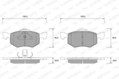 Комплект тормозных колодок WEEN 151-2676