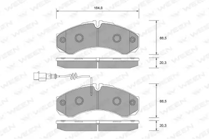Комплект тормозных колодок WEEN 151-2715
