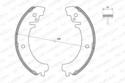 Комлект тормозных накладок WEEN 152-2001
