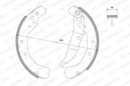Комлект тормозных накладок WEEN 152-2007
