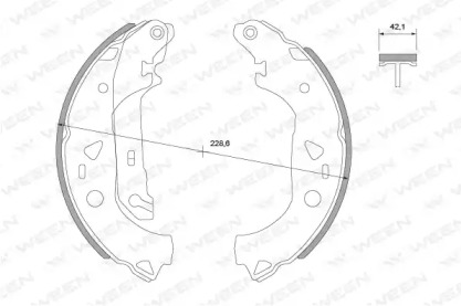 Комлект тормозных накладок WEEN 152-2009