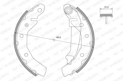 Комлект тормозных накладок WEEN 152-2026