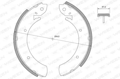 Комлект тормозных накладок WEEN 152-2027