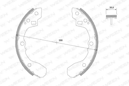 Комлект тормозных накладок WEEN 152-2034