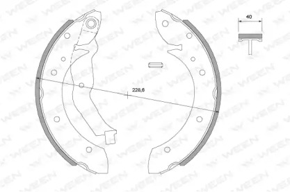 Комлект тормозных накладок WEEN 152-2035